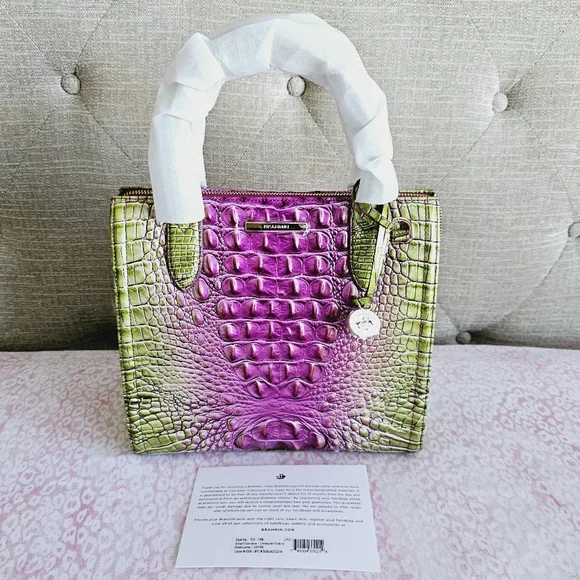 NWT Brahmin Limeade Ombre Melbourne Small Caroline - Picture 2 of 16
